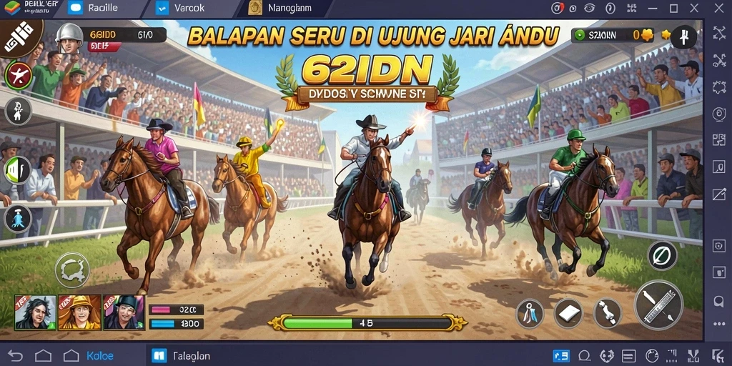 Tampilan balapan seru di 62IDN dengan berbagai jenis kendaraan.