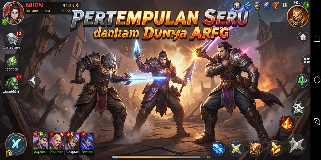 Screenshot menunjukkan aksi pertempuran seru dalam game ARPG.