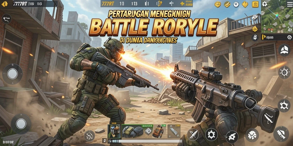 Tangkapan layar 777RT menampilkan pertarungan epik dalam mode Battle Royale.