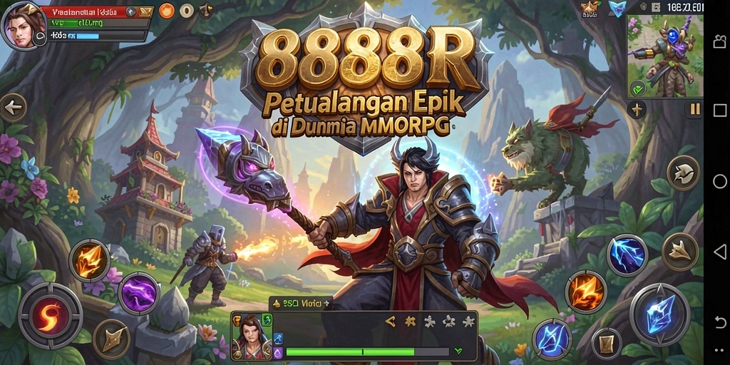 Tampilan gameplay yang menakjubkan dan penuh aksi dalam 888R.