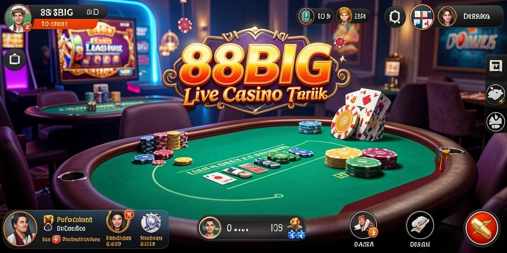 Tampilan gameplay Live Casino yang mendebarkan di 88BIG.