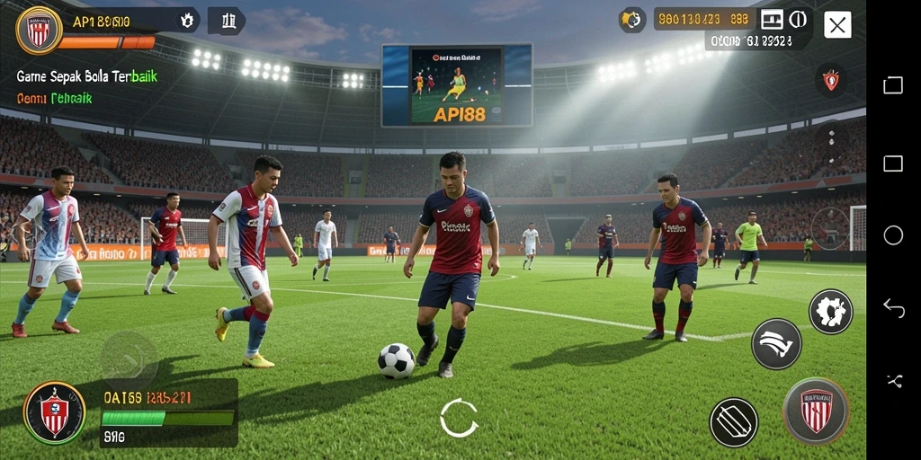 Tampilan screenshot API88 menampilkan aksi mendebarkan dalam permainan sepak bola.