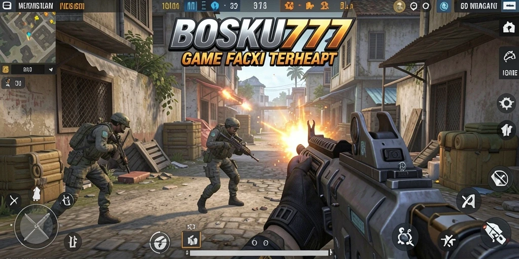 Tampilan gameplay menegangkan dalam BOSKU777 yang penuh aksi.
