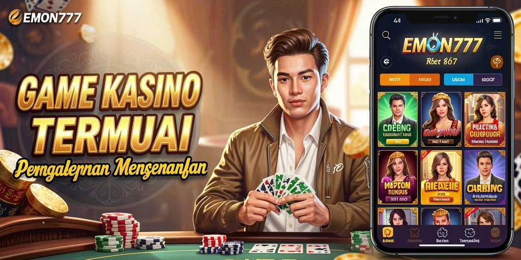 Screenshot gameplay EMON777 menampilkan suasana kasino yang menawan.