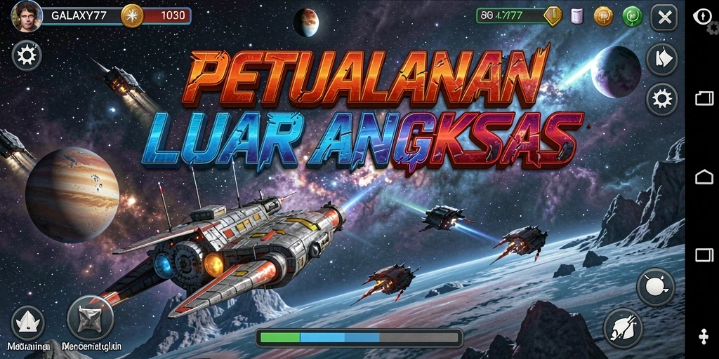 Gameplay menegangkan dari petualangan luar angkasa GALAXY77.