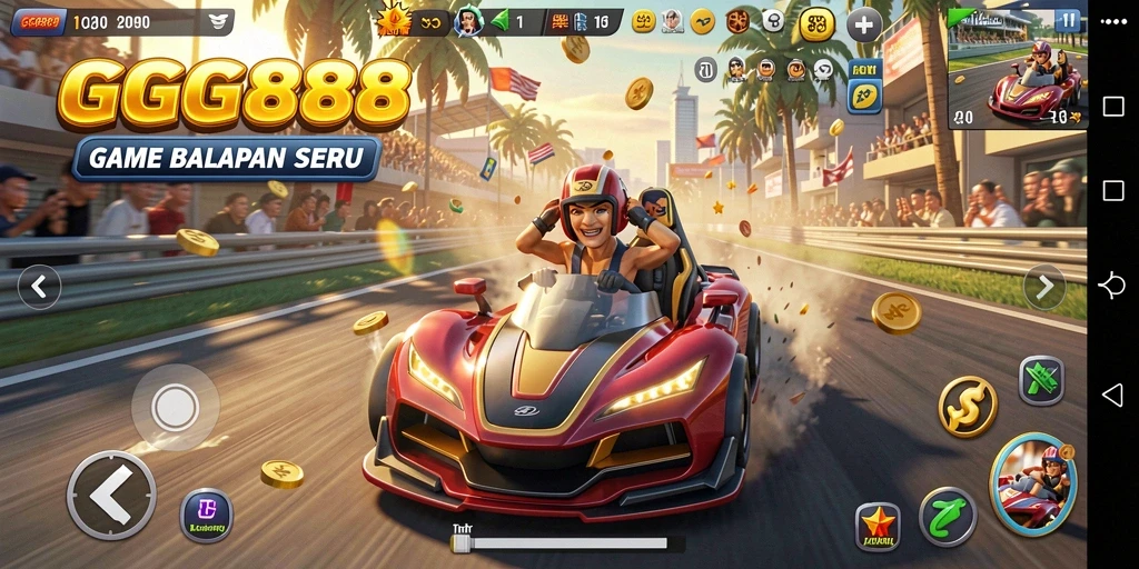 Gameplay seru GGG888 dalam balapan yang menegangkan.