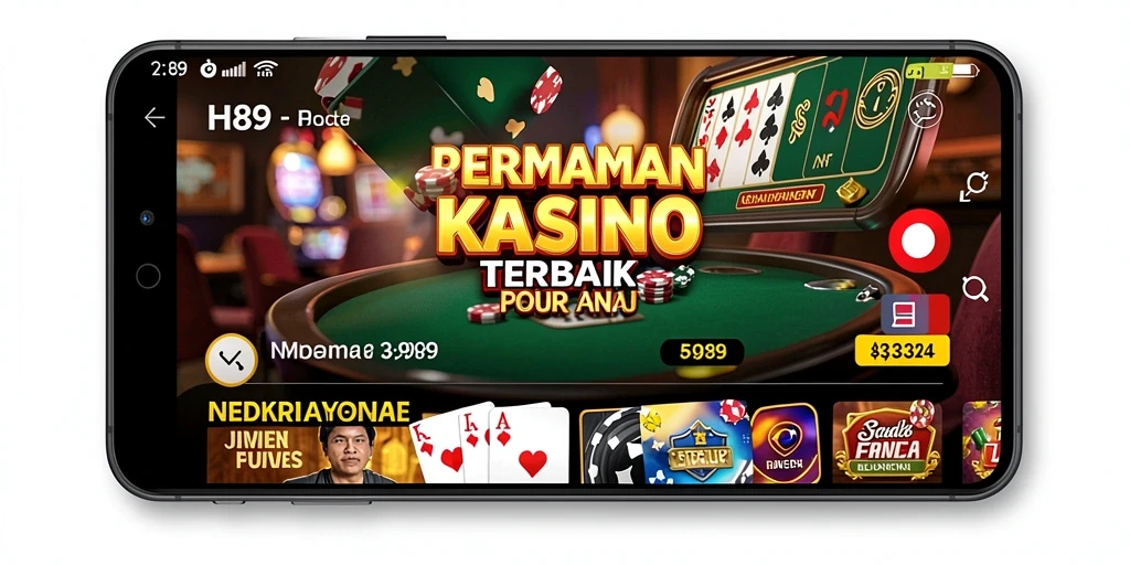 Screenshot gameplay H89 dengan grafis kasino yang menawan.