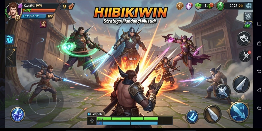 Gameplay strategi yang mendebarkan pada HIBIKIWIN.