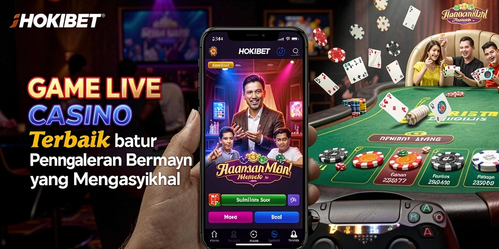 Tangkapan layar gameplay HOKIBET menampilkan keseruan permainan Live Casino.