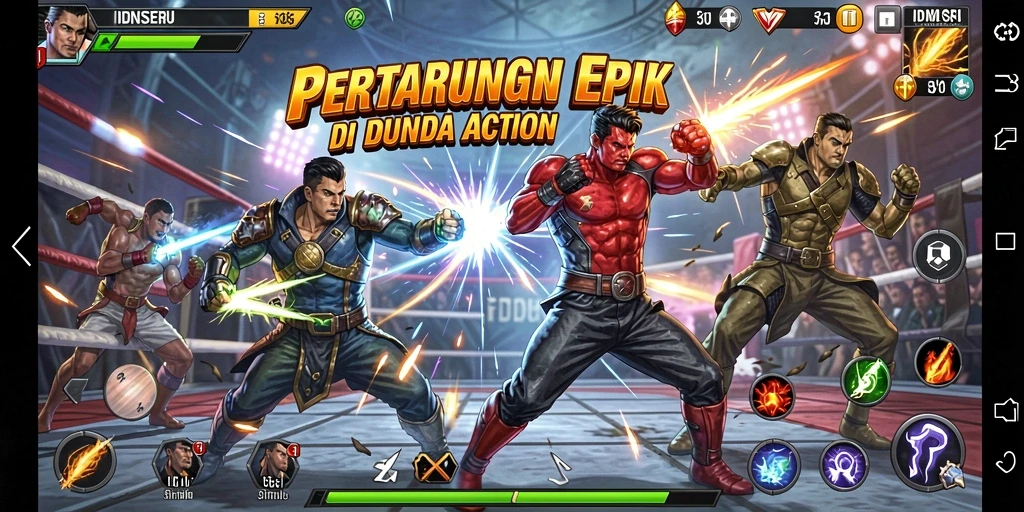 Screenshot menampilkan aksi seru dalam IDNSERU dengan gameplay yang dinamis.