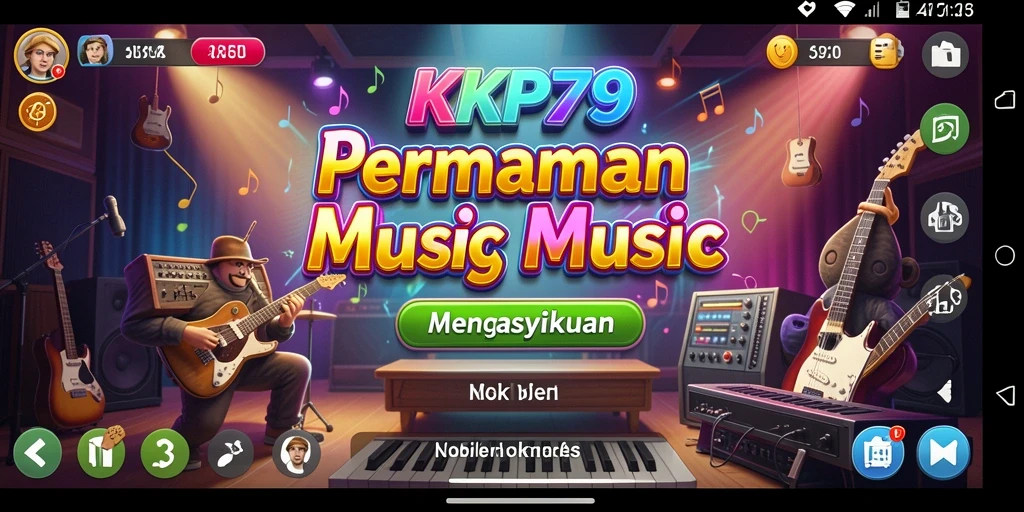 Screenshot gameplay KPK79 yang menampilkan pengalaman musik yang seru.