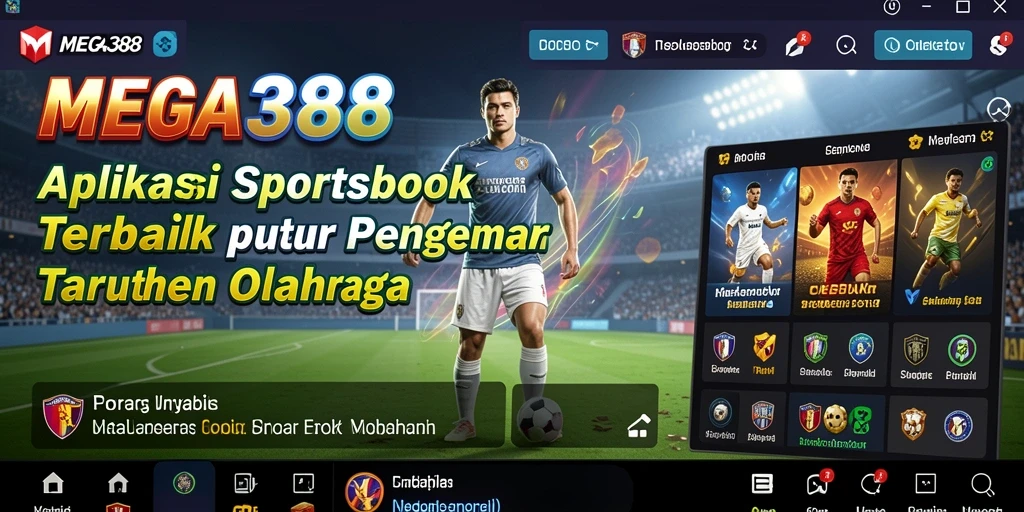 Tampilan antarmuka MEGA388 yang menarik saat melakukan taruhan olahraga.