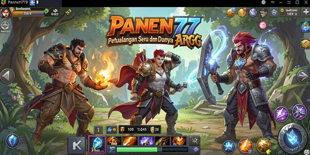 Tampilan gameplay seru dan penuh aksi dalam ARPG PANEN77.