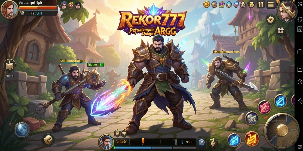 Menampilkan aksi mendebarkan dalam REKOR777 dengan pertarungan karakter ARPG.