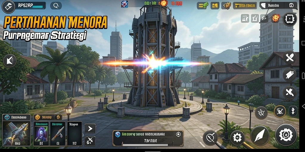 Screenshot RP62RP menampilkan aksi mendebarkan dalam permainan Tower Defense.