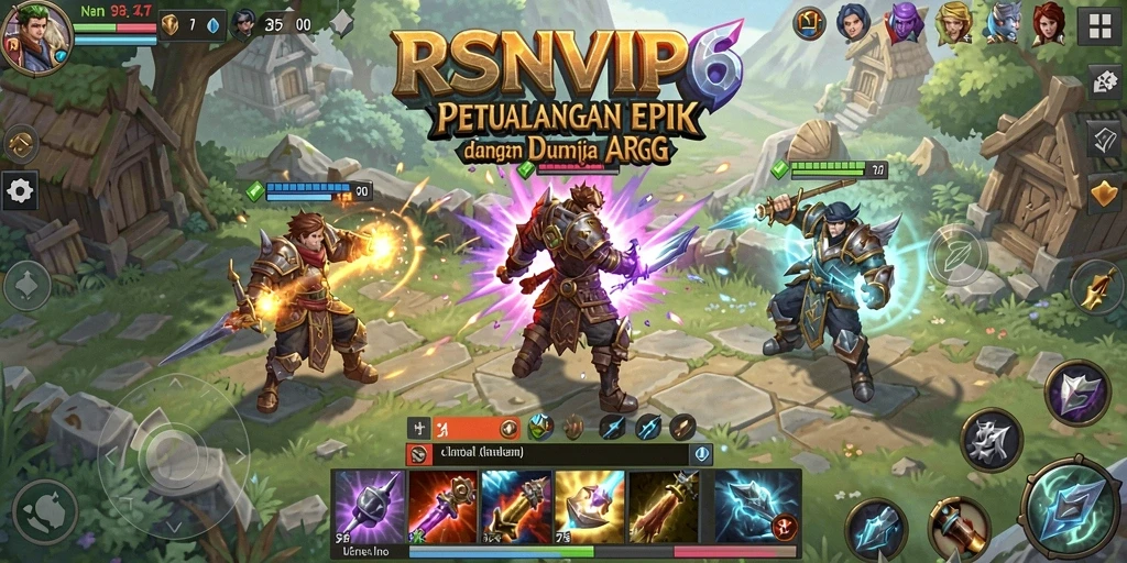 Tangkapan layar gameplay mendebarkan dari RSNVIP6.