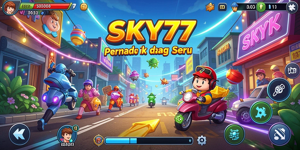 Tampilan screenshot utama SKY77 yang menampilkan aksi seru gameplay Arcade.