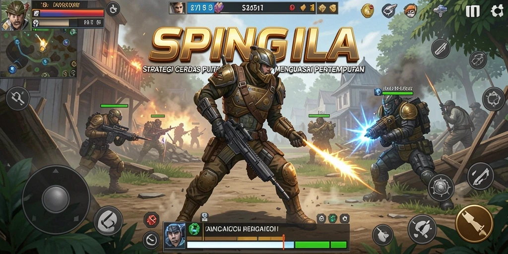 Tampilan gameplay SPINGILA yang menantang dan strategis.