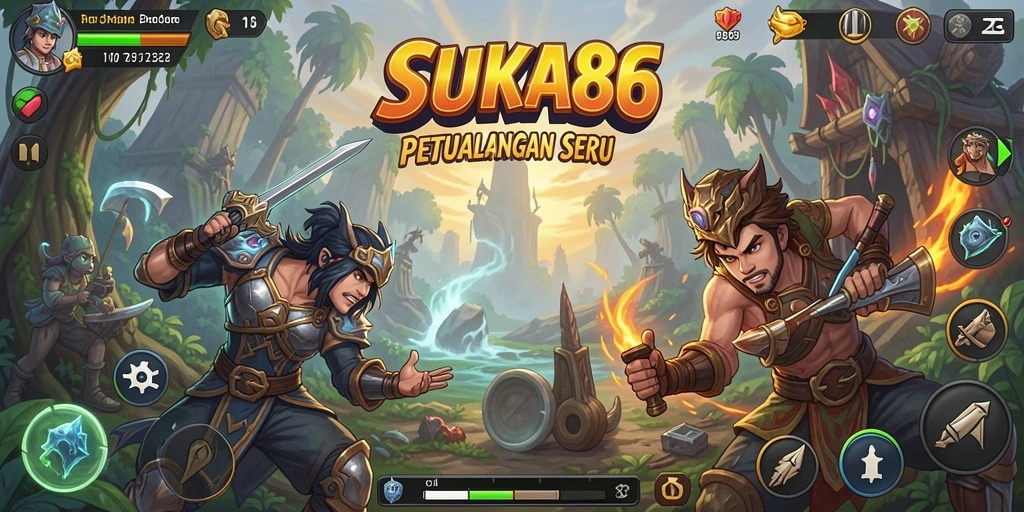 Screenshot utama gameplay SUKA86 menampilkan petualangan seru yang mendebarkan.