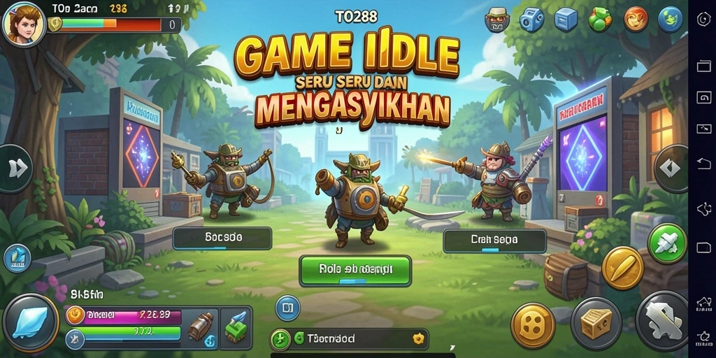 Tangkapan layar TO288 menampilkan momen seru gameplay Idle.