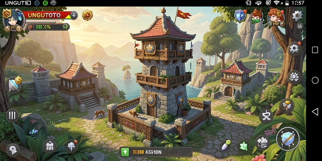 Screenshot UNGUTOTO menampilkan gameplay Tower Defense yang menegangkan dan menarik.