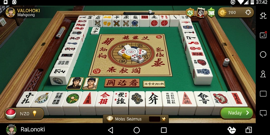 Tampilan gameplay Mahjong yang menantang dan seru.