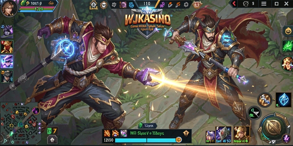 Screenshot gameplay menarik dari WJKASINO, menampilkan aksi pertempuran yang epik.
